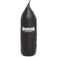 Мішок боксерський Шоломовидний Шкіра h-75см Малий шолом BOXER 1004-02 (наповнювач-ганчір'я х-б, d-22см, вага-10кг, чорний-синій)