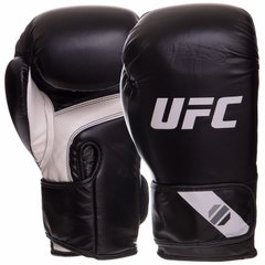 Рукавички боксерські PU на липучці UFC PRO Fitness UHK-75108 (PU, р-р 18oz, чорний)
