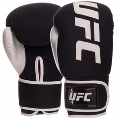 Рукавички боксерські неопренові на липучці UFC PRO Washable UHK-75024 (неопрен, р-р L, білий)