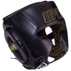 Шолом боксерський у мексиканському стилі шкіряний UFC PRO Prem Lace Up UHK-75057 (р-р 2XL, чорний)