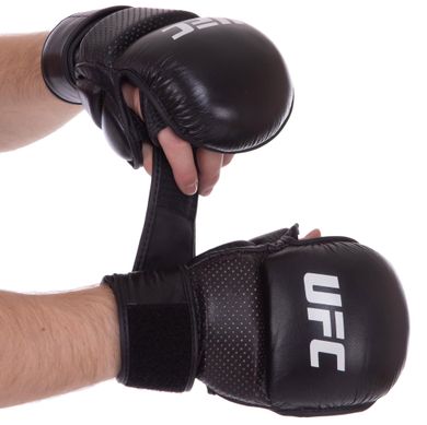 Перчатки для смешанных единоборств кожаные UFC PRO MMA Combat UCK-75195 (р-р L-XL, черный)