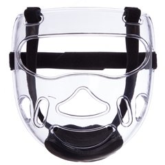 Маска захисна на шолом для тхеквондо SP-Sport BO-0398 (пластик, розчин S для шолома SM, L для шолома L-XL, прозорий)