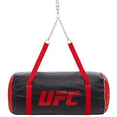 Мішок боксерський Аперкотний PVC h-91см UFC PRO UHK-75101 (наповнювач-ганчір'я х-б, d-46см, вага-25кг, чорний)