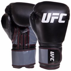 Рукавички боксерські PU на липучці UFC UBCF-75605 Boxing (р-р 10oz, чорний)