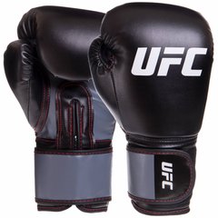 Рукавички боксерські PU на липучці UFC UBCF-75181 Boxing (р-р 14oz, чорний)