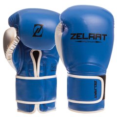 Перчатки боксерские PU на липучке ZELART BO-1384 (р-р 10-14oz, цвета в ассортименте)