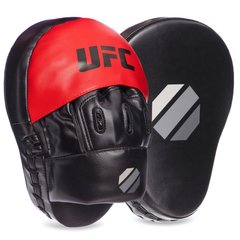 Лапа Вигнута з PU (2шт) UFC UHK-69754 (кріплення на липучці, р-р 26x19x5, 5см, чорний-червоний)