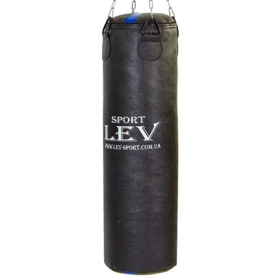 Мешок боксерский Цилиндр Кирза h-100см LEV UR LV-2804 (наполнит.-ветошь, d-28см, вес-35кг(вес уточнять), черный)