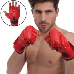Рукавички для змішаних єдиноборств MMA шкіряні VELO ULI-4012 (шкіра, р-р S-XL, кольори в асортименті)