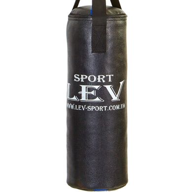 Мешок боксерский Цилиндр Кирза h-65см LEV UR LV-2806 (наполнит.-ветошь, d-28см, вес-8кг(вес уточнять), черный)