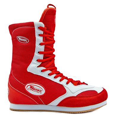 Замшеві боксерки підліткові TWN GBS-5056B-35-39R RED/WHITE розмір 35-39 (верх-замша, PU, ​​низ-неслизька гума, червоний)