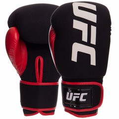 Рукавички боксерські неопренові на липучці UFC PRO Washable UHK-75011 (неопрен, р-р Reg(SM), червоний)