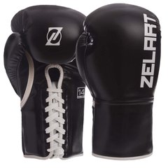 Рукавички боксерські PU на шнурівці ZELART BO-1348 (р-р 10-14oz, кольори в асортименті)