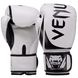 Перчатки боксерские кожаные на липучке VENUM CHALLENGER VN1108 WHITE (кожа, р-р 10-12oz, белый)