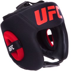 Шолом боксерський з повним захистом шкіряний UFC PRO UHK-75061 (р-р L-XL, чорний)