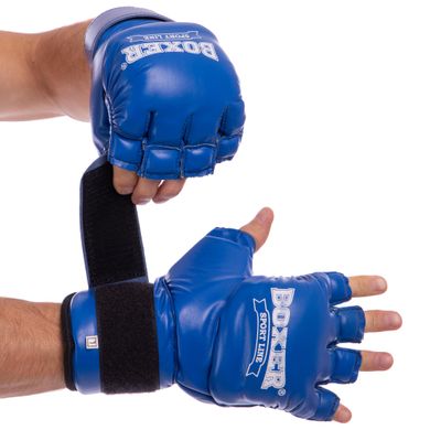 Гібридні рукавички для бойових мистецтв MMA шкіри (Irigumi) Boxer 2019-01 (RR L, Color в асортименті)