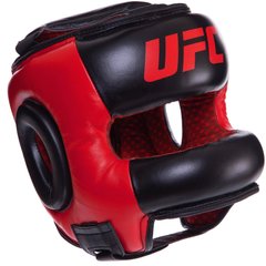 Шолом боксерський з бампером шкіряний UFC PRO UHK-75062 (р-р S, чорний)