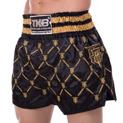 Шорты для тайского бокса и кикбоксинга TOP KING TKTBS-211 (сатин, нейлон, р-р XS-XXL, черный-золотой)