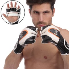 Перчатки для смешанных единоборств MMA кожаные RIV MA-3305 (р-р S-XL, цвета в ассортименте)