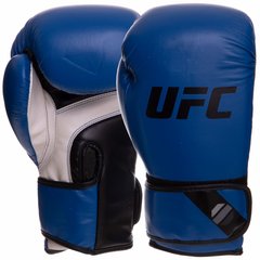 Перчатки боксерские PU на липучке UFC PRO Fitness UHK-75114 (PU, р-р 18oz, синий)