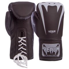 Перчатки боксерские PU на шнуровке VNM BO-8350 (р-р 8-12oz, цвета в ассортименте)