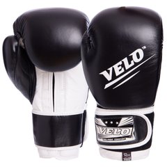 Рукавички боксерські шкіряні на липучці VELO VL-2210 (р-р 10-14oz, кольори в асортименті)