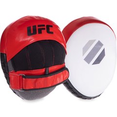 Лапа Вигнута шкіряна (2шт) UFC PRO Micro UCP-75344 (р-р 23х17, 5х4, 5см, чорний-червоний)