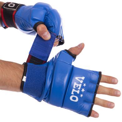 Рукавички для змішаних єдиноборств MMA шкіряні VELO ULI-4023 (р-р S-XL, кольори в асортименті)