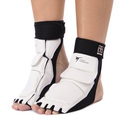 Защита стопы носки-футы для тхэквондо MTO BO-5097-W (PU, р-р S(33-34) - XL(39-40), l-19,5-27см, белый)