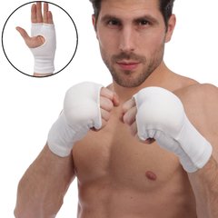 Накладки (перчатки) для каратэ SP-Sport LG20-W (PL, хлопок, эластан, р-р M-XL, белый)