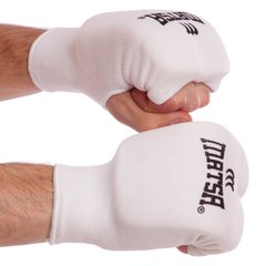 Накладки (перчатки) для каратэ MATSA MA-0009-W (PL, хлопок, эластан, р-р XS-XL, белый)