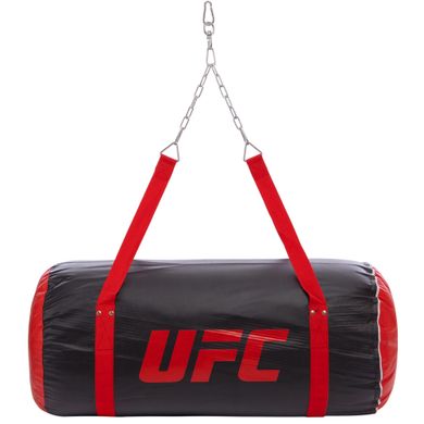 Мішок боксерський Аперкотний PVC h-91см UFC PRO UHK-75101 (наповнювач-ганчір'я х-б, d-46см, вага-25кг, чорний)