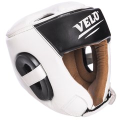 Шолом боксерський відкритий з посиленим захистом верхівки шкіряний VELO VL-2211 (р-р M-XL, кольори в асортименті)
