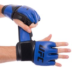 Перчатки для смешанных единоборств MMA PU UFC Contender UHK-69141 (р-р S/M, 5oz, синий)