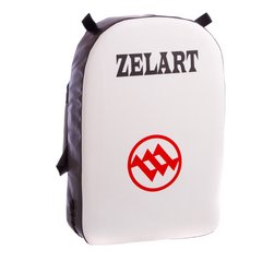 Маківара Пряма шкіряна (1шт) Zelart ZB-6108 (підтримка для рук, р-р 52x35x10см, білий-чорний)