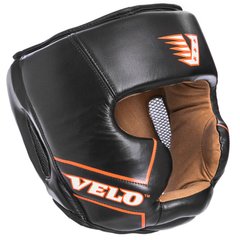 Шолом боксерський з повним захистом шкіряний VELO VL-2219 (р-р М-XL, кольори в асортименті)