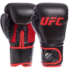 Рукавички боксерські PU на липучці UFC UHK-69744 Myau Thai Style (р-р 16oz, чорний)